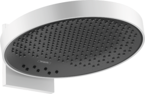 Dušo galva su laikikliu iš sienos HANSGROHE Rainfinity 360, 3 srovių, spalva - balta matinė (matt white)