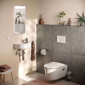Tualetinio popieriaus laikiklis Hansgrohe AddStoris su dangteliu, matinis baltas