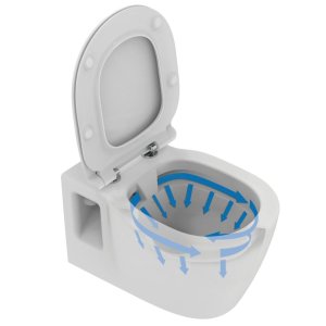 Pakabinamas unitazas Ideal Standard Connect Rimless, atvirais tvirtinimais
