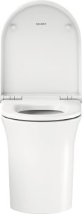 Pastatomas unitazo puodas Duravit White Tulip Rimless, bakelis į komplektą neįeina