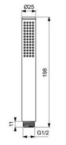 Rankinio dušo galvutė Ideal Standard, metalinė, spalva Silver Storm