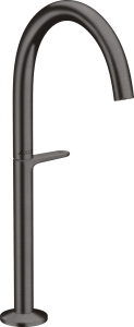 Pastatomo praustuvo maišytuvas AXOR One Select 260 su paspaudžiamu (push-open) dugno vožtuvu, šlifuoto juodo chromo spalvos (Brushed Black Chrome)
