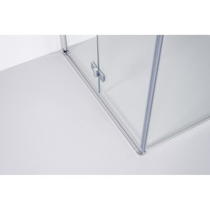 Dušo kabina Brasta Glass SANDRA 875-888x880-890x2000 skaidrus stiklas, Nero frame