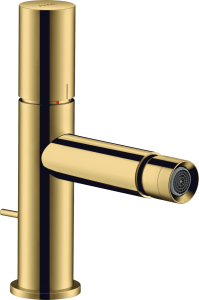Bidė maišytuvas AXOR Uno su svirtiniu (pop-up) dugno vožtuvu, poliruoto aukso spalvos (Polished Gold Optic)