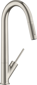 Plautuvės maišytuvas AXOR Starck 270 su ištraukiama galvute, nerūdijančio plieno spalvos (Stainless Steel Finish)