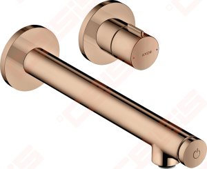 Praustuvo maišytuvas AXOR Uno Select 221 mm, 2 dalių, iš sienos, poliruoto raudono aukso spalvos