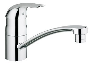 Plautuvės maišytuvas GROHE Euroeco su pusilgiu snapu, chromo spalvos 