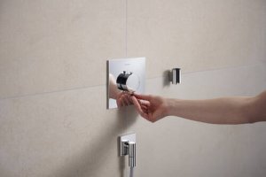 Dekoratyvinė dalis potinkiniam termostatiniam maišytuvui HANSGROHE Ecostat Comfort E, 1 funkcijos, spalva - chromas