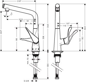 Plautuvės maišytuvas HANSGROHE Metris Select