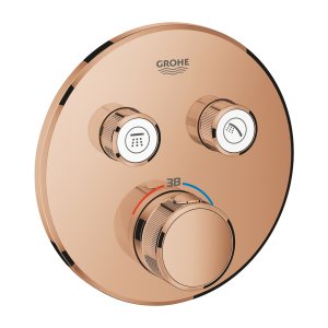 Dekoratyvinė dalis potinkinio dušo maišytuvo GROHE Grotherm SmartContr 2 funkcijų rausvo aukso spalvos