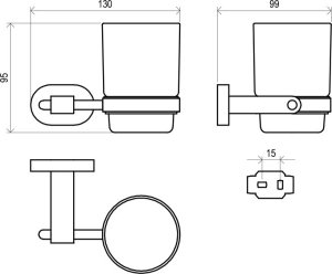 Dantų šepetėlių laikiklis Ravak Chrome CR 210.00