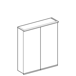 Veidrodinė spintelė Geberit Option Plus 600x700 cm, su apšvietimu, dvi durelės