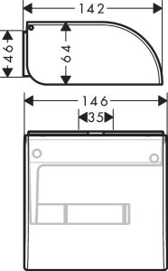 Tualetinio popieriaus laikiklis AXOR Universal Circular su dangteliu, chromo spalva