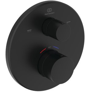 Dekoratyvinė dalis vonios/dušo maišytuvui Ideal Standard Ceratherm T100, termostatinė, spalva - juoda matinė