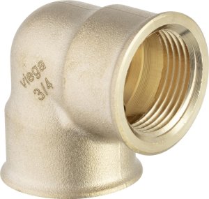 Alkūnė vidus/vidus 3/8" 90°  bronza (Viega)