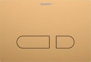 Nuleidimo mygtukas WC rėmams DuraSystem A1, šlifuotos bronozs spalvos (Brushed bronze), dvigubas nuleidimas