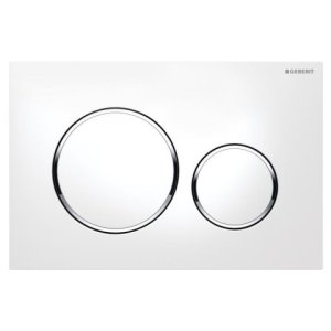 Vandens nuleidimo mygtukas Geberit Sigma20, Round baltas/chromas