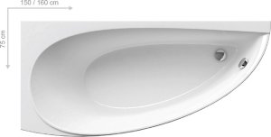 Vonia Ravak Avocado 160x75 cm (K)