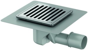 Dušo trapas MG su padidinto stiprumo grotelėmis 15 x 15 cm, H - 96 mm