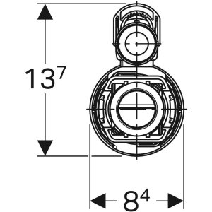 Vandens nuleidimo mechanizmas Geberit WC keraminiam bakeliui type 290, d40 