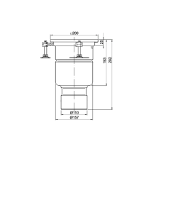 Trapas EG157dn100 vertikalus Indrain nerūdijantis plienas