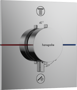 Dekoratyvinė dalis potinkiniam termostatiniam dušo maišytuvui HANSGROHE ShowerSelect Comfort E, 2 funkcijos, su integruota apsauga pagal EN1717, spalva - chromo