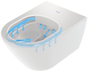 Pakabinamas unitazas Duravit D-Neo Rimless, su lėtai užsidarančiu dangčiu, bakelis į komplektą neįeina