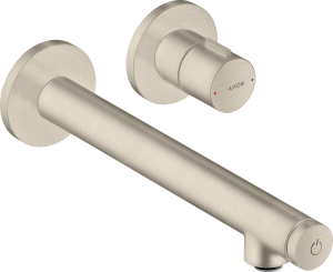 Praustuvo maišytuvas AXOR Uno Select 221 mm, 2 dalių, iš sienos, nerūdijančio plieno spalvos (Stainless Steel Optic)