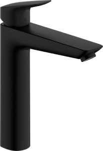 Praustuvo maišytuvas HANSGROHE Logis 190 be dugno vožtuvo, spalva - juoda matinė
