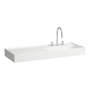 Praustuvas Laufen KARTELL 1200x460x120 mm, su plačiu kraštu kairėje, be perlajos, su 1 anga maišytuvui