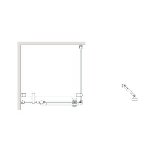 Dušo kabina Brasta Glass KARINA 980-990x980-990x2000 rudas stiklas
