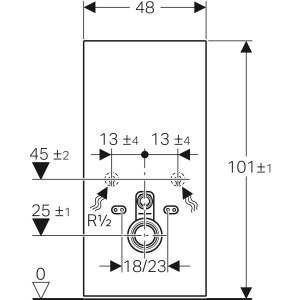 Pakabinamo unitazo montavimo modulis Geberit Monolith 101 cm, priekinė apdaila - smėlio pilka, stiklas, šoninė - aliuminis
