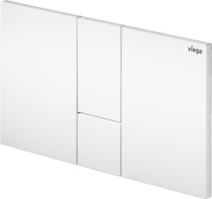WC mygtukas Viega Prevista Visign for Style 24, baltas plastikas
