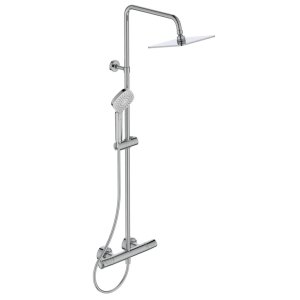 Dušo sistema IDEAL STANDARD Ceratherm100. Komplekte termostatinis maišytuvas,200x200mm lietaus dušo galva(metalinė),110mm 3funkcijų dušas, 1750mm žarna