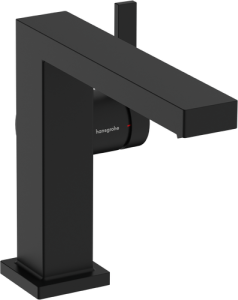 Praustuvo maišytuvas HANSGROHE Tecturis E 110 Fine CoolStart EcoSmart+, su "push-open" dugno vožtuvu, spalva - juoda matinė (matt black)