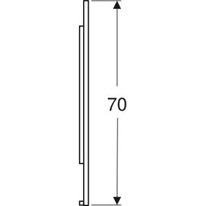 Veidrodis Geberit Option Plus Square 40x70 cm,  su tiesioginiu ir netiesioginiu apšvietimu