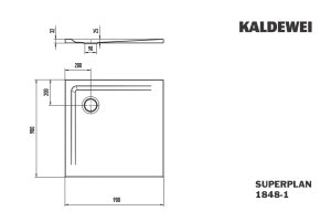 Dušo padėklas Superplan 1848-1 90x90, secure plus