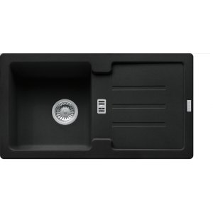 Fragranito plautuvė Franke STRATA STG614-78 su užkemšamu ventiliu, montuojama iš viršaus, spalva - juoda matinė