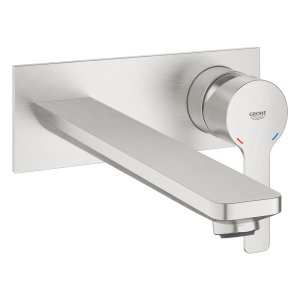 Praustuvo maišytuvas iš sienos GROHE Lineare, 207 mm ilgio, nerūdijančio plieno spalvos