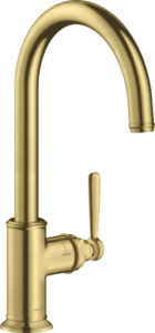 Plautuvės maišytuvas AXOR Montreux 260 su sukiojamu snapu, šlifuoto žalvario spalvos (Brushed Brass)