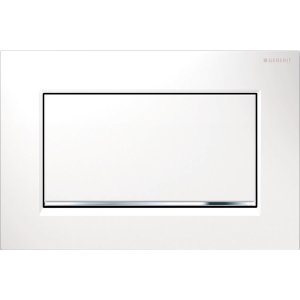 Vandens nuleidimo mygtukas Geberit Sigma10 Square, baltas/chromas