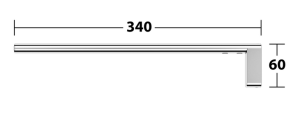 Rankšluosčio laikiklis Edition400 340mm