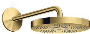 Dušo galva su alkūne iš sienos AXOR One 280 1jet, poliruoto aukso spalvos (Polished Gold Optic)