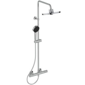 Sistema dušo Ideal Standard Ceratherm T25+, lietaus galva Ø260, rankinis dušas 100mm 2 srovių, 1750mm dušo žarna