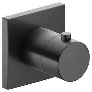 Dekoratyvinė dalis termostatinio maišytuvo dušui IXMO, kvadratinė apdaila, brushed black chrome
