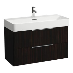 Spintelė praustuvui Laufen BASE 930x390x530 mm, su dviem stalčiais, praustuvui 810287, spalva- tamsiai ruda guoba