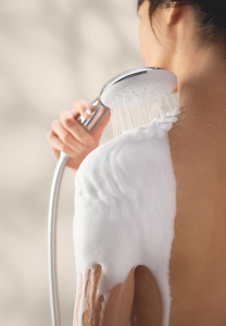 Dušo komplektas Grohe Spa Purefoam su dušo žarna ir rankine dušo galva