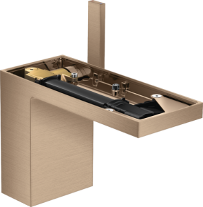 Praustuvo maišytuvas AXOR MyEdition 110, be apdailos, su paspaudžiamu (push-open) dugno vožtuvu, šlifuoto raudono aukso spalvos (Brushed Red Gold)