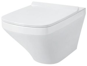 Pakabinamas unitazas Duravit DuraStyle Rimless, su lėtai užsidarančiu dangčiu, bakelis į komplektą neįeina