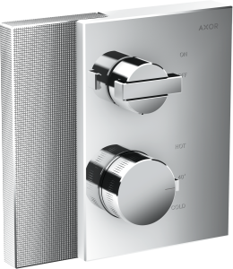 Dekoratyvinė dalis AXOR Edge potinkiniam termostatiniam maišytuvui su „Diamond Cut“ apdaila, chromo spalvos 
